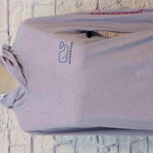 Vineyard Vines Light Purple Hooded Long Sleeve w/ Pink & Blue Details - Size Med